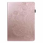 For Samsung Galaxy Tab S6 T860 Peacock Embossed Pattern Leather Tablet Case(Rose Gold) - 2