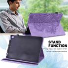 For Samsung Galaxy Tab S6 T860 Peacock Embossed Pattern Leather Tablet Case(Purple) - 5