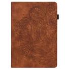 For Samsung Galaxy Tab S6 T860 Peacock Embossed Pattern Leather Tablet Case(Brown) - 2