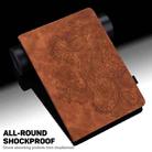 For Samsung Galaxy Tab S6 T860 Peacock Embossed Pattern Leather Tablet Case(Brown) - 4