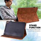 For Samsung Galaxy Tab S6 T860 Peacock Embossed Pattern Leather Tablet Case(Brown) - 5