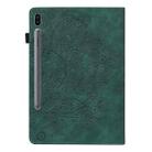 For Samsung Galaxy Tab S6 T860 Peacock Embossed Pattern Leather Tablet Case(Green) - 3