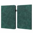 For Samsung Galaxy Tab A9+ Peacock Embossed Pattern Leather Tablet Case(Green) - 1