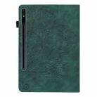 For Samsung Galaxy Tab S10+ / S9+ Peacock Embossed Pattern Leather Tablet Case(Green) - 3