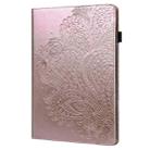 For Samsung Galaxy Tab S10 FE+ Peacock Embossed Pattern Leather Tablet Case(Rose Gold) - 2