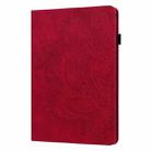 For Samsung Galaxy Tab S10 FE+ Peacock Embossed Pattern Leather Tablet Case(Red) - 2