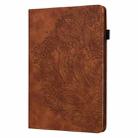 For Samsung Galaxy Tab S10 FE+ Peacock Embossed Pattern Leather Tablet Case(Brown) - 2