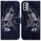 For Nokia G22 Coloured Drawing Flip Leather Phone Case(Lion) - 1