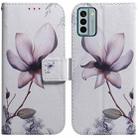 For Nokia G22 Coloured Drawing Flip Leather Phone Case(Magnolia) - 1