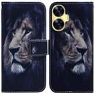 For Realme C55 Coloured Drawing Flip Leather Phone Case(Lion) - 1