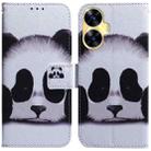 For Realme C55 Coloured Drawing Flip Leather Phone Case(Panda) - 1