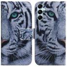 For Samsung Galaxy M14 Coloured Drawing Flip Leather Phone Case(Tiger) - 1