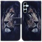 For Samsung Galaxy M14 Coloured Drawing Flip Leather Phone Case(Lion) - 1