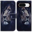 For Google Pixel 8 Coloured Drawing Flip Leather Phone Case(Lion) - 1