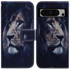 For Google Pixel 8 Pro Coloured Drawing Flip Leather Phone Case(Lion) - 1
