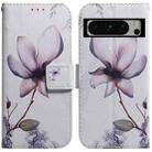 For Google Pixel 8 Pro Coloured Drawing Flip Leather Phone Case(Magnolia) - 1