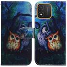 For Honor X5 Coloured Drawing Flip Leather Phone Case(Oil Painting Owl) - 1