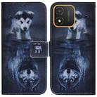 For Honor X5 Coloured Drawing Flip Leather Phone Case(Wolf and Dog) - 1