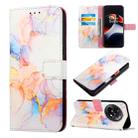 For OnePlus Ace 2 5G / 11R 5G PT003 Marble Pattern Flip Leather Phone Case(LS004) - 1