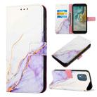For Nokia C02 TA-1522 PT003 Marble Pattern Flip Leather Phone Case(LS006) - 1
