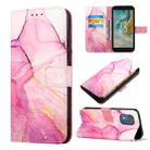 For Nokia C02 TA-1522 PT003 Marble Pattern Flip Leather Phone Case(LS001) - 1