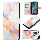 For Nokia C22 PT003 Marble Pattern Flip Leather Phone Case(LS004) - 1