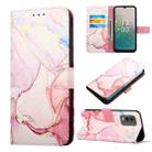 For Nokia C32 TA-1534 PT003 Marble Pattern Flip Leather Phone Case(LS005) - 1