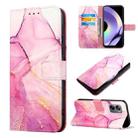 For Realme 10 Pro 5G PT003 Marble Pattern Flip Leather Phone Case(LS001) - 1