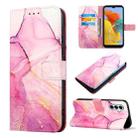 For Samsung Galaxy M14 PT003 Marble Pattern Flip Leather Phone Case(LS001) - 1