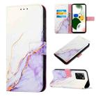 For Xiaomi Poco X5 Pro 5G PT003 Marble Pattern Flip Leather Phone Case(LS006) - 1