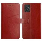 For Motorola Moto G Power 2023 HT01 Y-shaped Pattern Flip Leather Phone Case(Brown) - 1