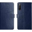 For Sony Xperia 10 V HT01 Y-shaped Pattern Flip Leather Phone Case(Blue) - 1