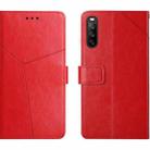 For Sony Xperia 10 V HT01 Y-shaped Pattern Flip Leather Phone Case(Red) - 1