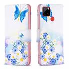 For Nokia C12 Colored Drawing Pattern Leather Phone Case(Butterfly Love) - 1