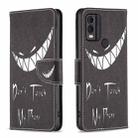 For Nokia C22 Colored Drawing Pattern Leather Phone Case(Smirk) - 1