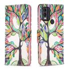 For Nokia C22 Colored Drawing Pattern Leather Phone Case(Tree Life) - 1