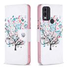 For Nokia C22 Colored Drawing Pattern Leather Phone Case(Tree) - 1