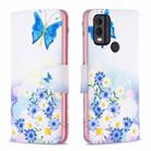 For Nokia C22 Colored Drawing Pattern Leather Phone Case(Butterfly Love) - 1