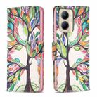 For Realme C33 Colored Drawing Pattern Leather Phone Case(Tree Life) - 1