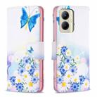 For Realme C33 Colored Drawing Pattern Leather Phone Case(Butterfly Love) - 1