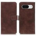 For Google Pixel 8 Magnetic Crocodile Texture Leather Phone Case(Brown) - 1