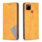 For Nokia C12 Rhombus Texture Magnetic Leather Phone Case(Yellow) - 1