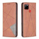 For Nokia C12 Rhombus Texture Magnetic Leather Phone Case(Brown) - 1