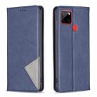 For Nokia C12 Rhombus Texture Magnetic Leather Phone Case(Blue) - 1