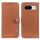 For Google Pixel 8 KHAZNEH Cowhide Texture Horizontal Flip Leather Phone Case(Brown) - 1