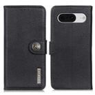 For Google Pixel 8 KHAZNEH Cowhide Texture Horizontal Flip Leather Phone Case(Black) - 1