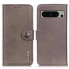 For Google Pixel 8 Pro KHAZNEH Cowhide Texture Horizontal Flip Leather Phone Case(Khaki) - 1