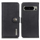 For Google Pixel 8 Pro KHAZNEH Cowhide Texture Horizontal Flip Leather Phone Case(Black) - 1