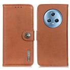 For Honor Magic5 KHAZNEH Cowhide Texture Horizontal Flip Leather Phone Case(Brown) - 1