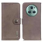 For Honor Magic5 Pro KHAZNEH Cowhide Texture Horizontal Flip Leather Phone Case(Khaki) - 1